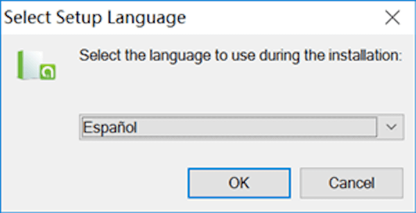 seleccionar lenguaje de instalación