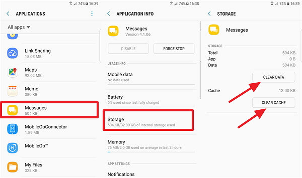 limpiar cache samsung