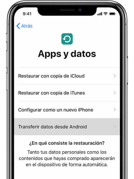 transferir datos desde Android