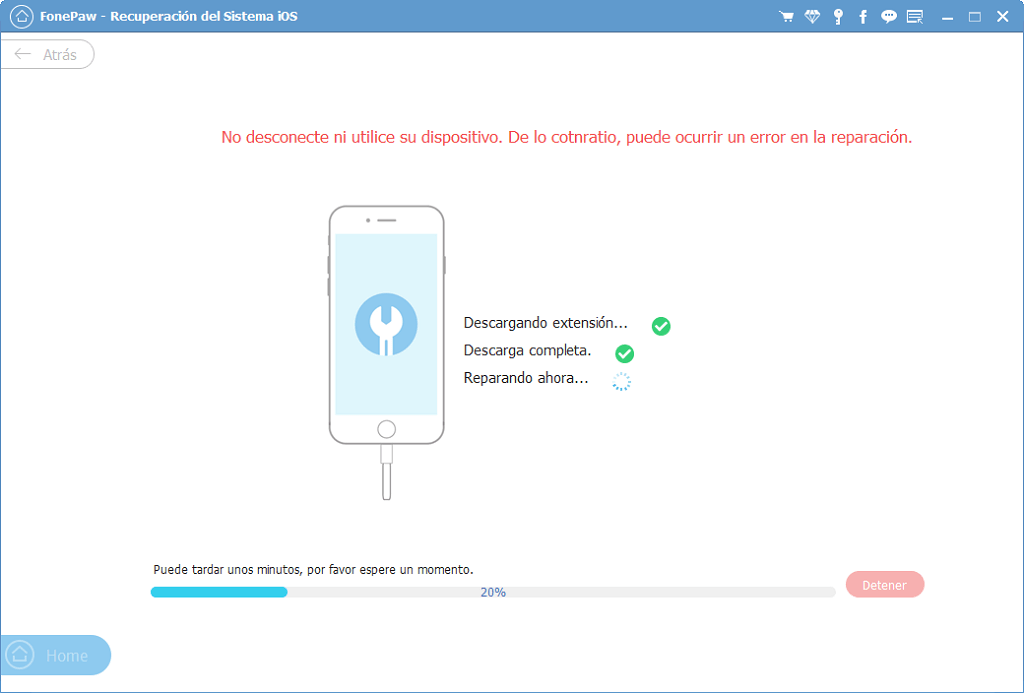 usar FonePaw Recuperación de Sistema cuando iMessage no funciona