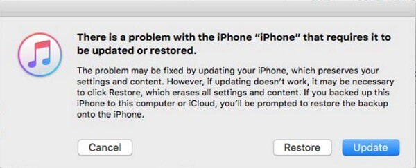 restaurar o actualizar iPhone