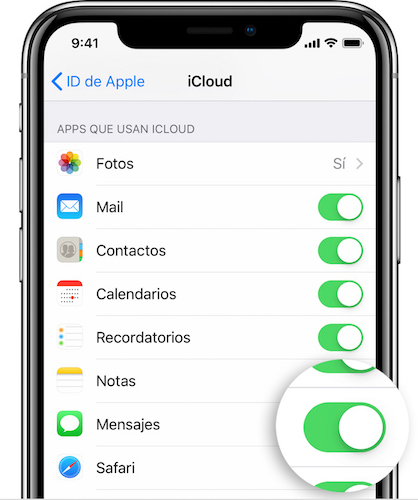 recuperar mensajes de iPhone desde iCloud