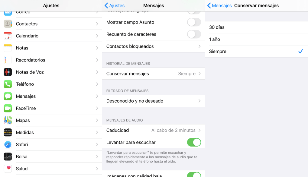 conservar mensajes de iPhone