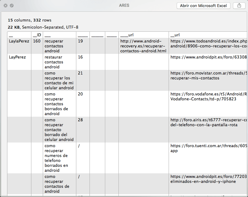 abrir archivos con QuickLookCSV