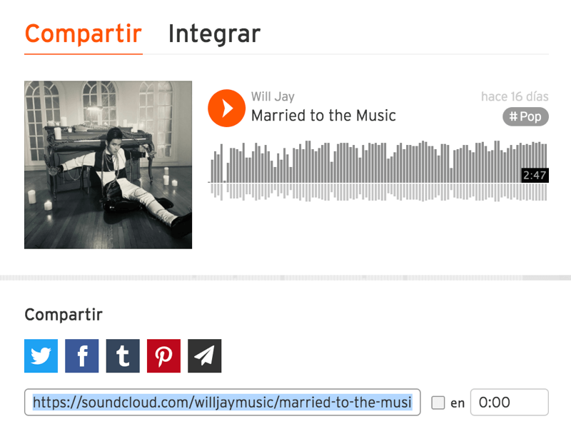 compartir canción de SoundCloud