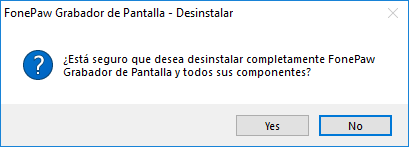 configurar la desinstalación