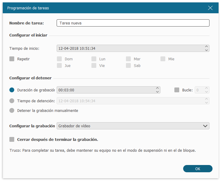 crear nueva tarea