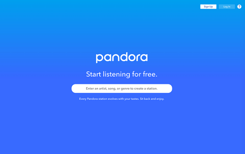 iniciar sesión en Pandora