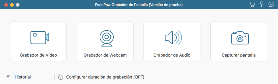 ejecutar FonePaw Grabador de Pantalla para Mac