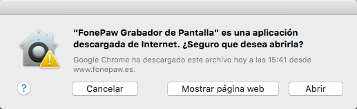 confirmar la instalación de grabador