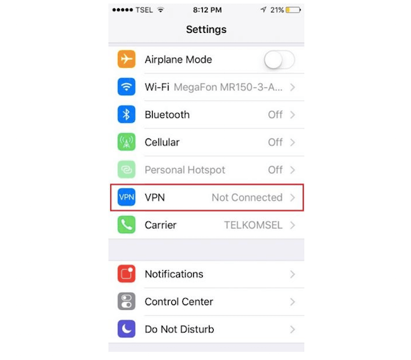 Apagar VPN