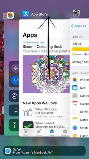 Cerrar tosas apps no usados