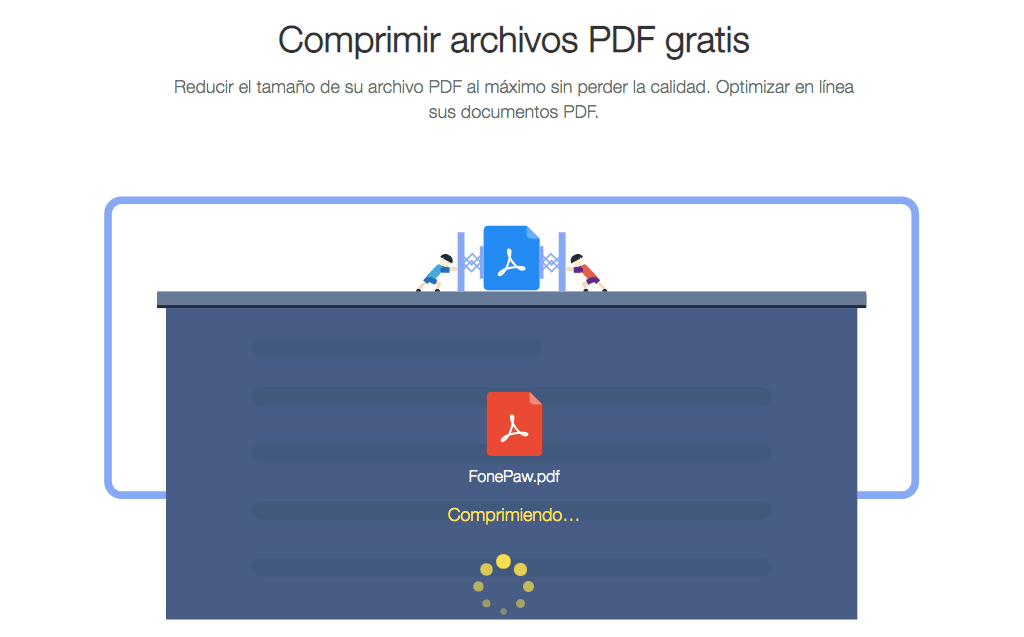 comprimiendo archivo PDF