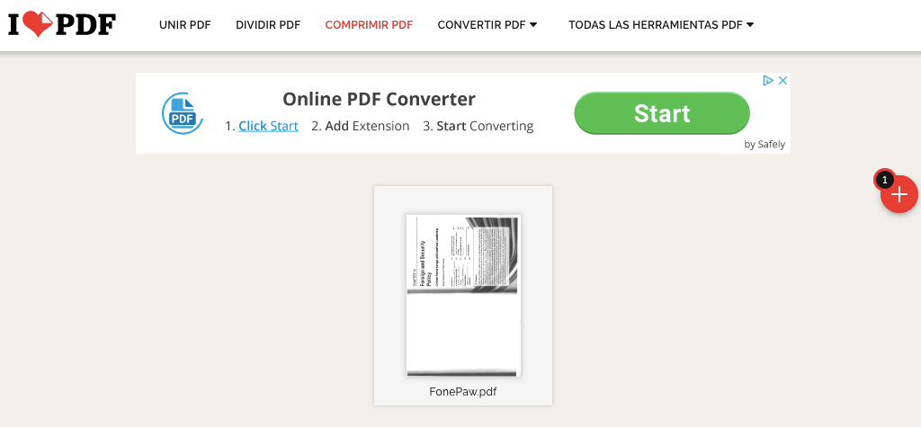 comprimir archivo PDF con iPDF