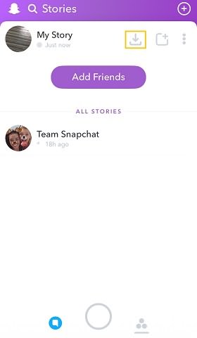 guardar historia Snapchat