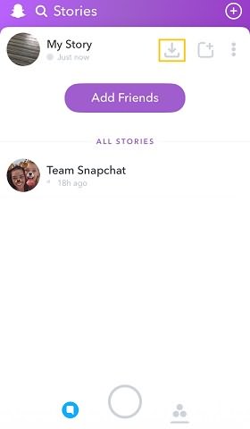 guardar historia Snapchat