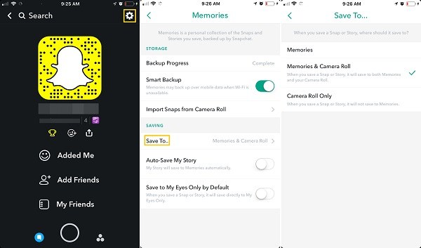 guardar Snapchat en móvil