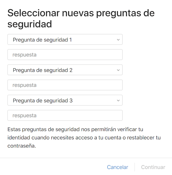 Preguntas de seguridad