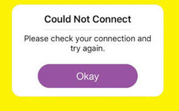 Snapchat no se conecta