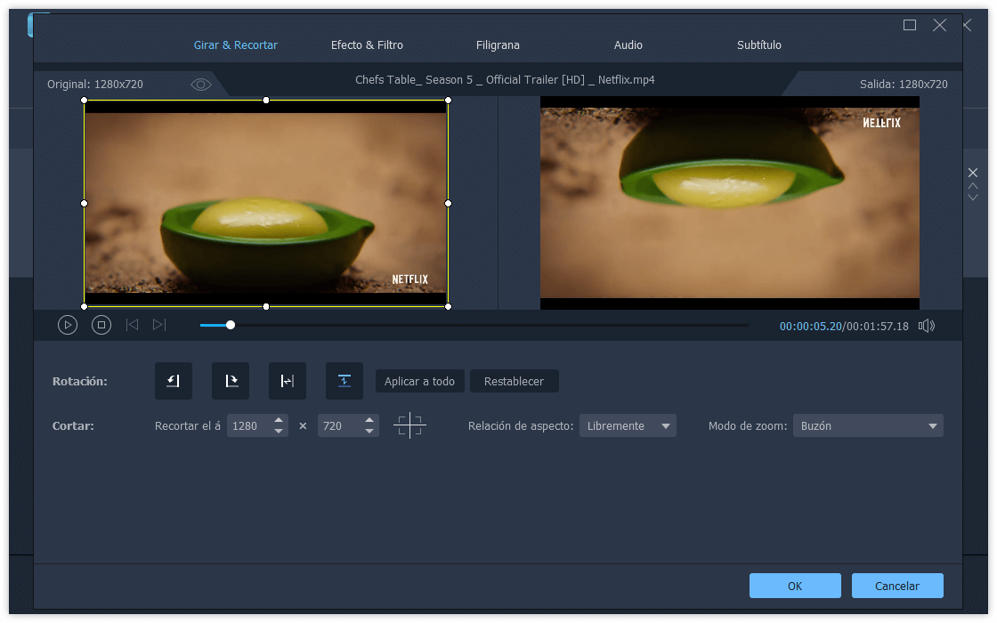 girar un vídeo en iMovie a 180 grados